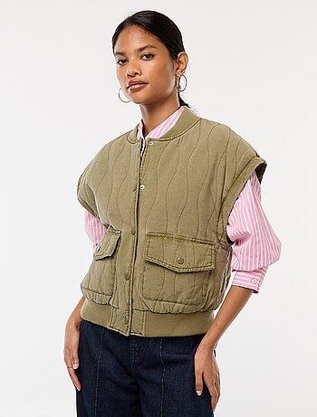 Veste matelassée 2 en 1 avec manches amovibles