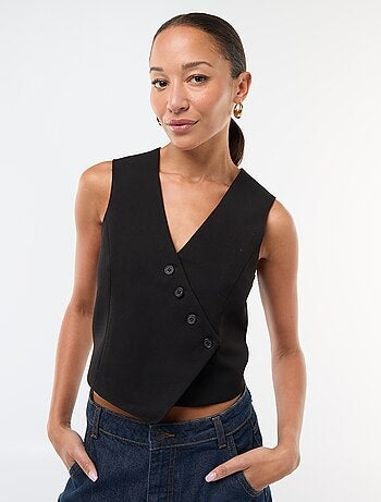 Veste sans manche style garçon de café uni