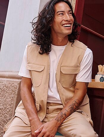 Veste sans manches avec 4 poches à rabat