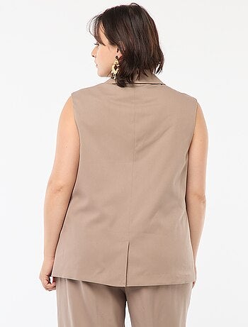 Veste sans manches coupe longue