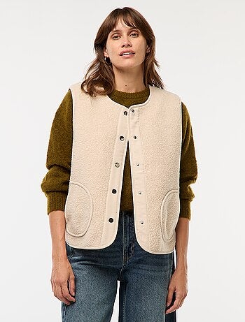 Veste sans manches effet mouton