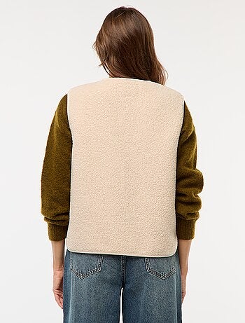 Veste sans manches effet mouton