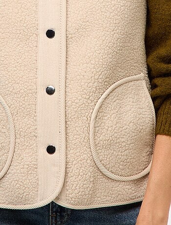 Veste sans manches effet mouton