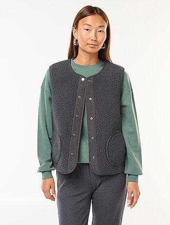 Veste sans manches effet mouton