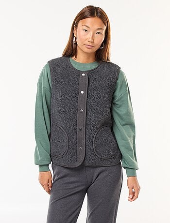 Veste sans manches effet mouton