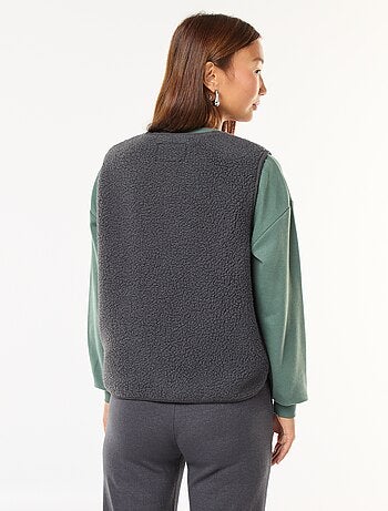 Veste sans manches effet mouton