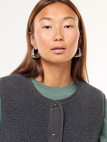 Veste sans manches effet mouton