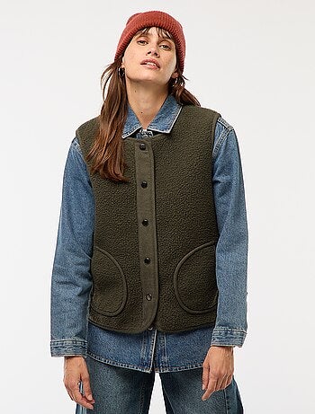 Veste sans manches effet mouton