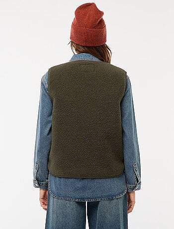 Veste sans manches effet mouton