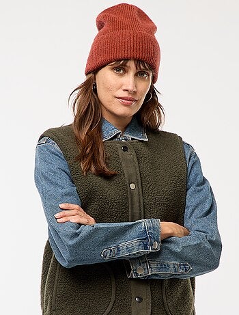 Veste sans manches effet mouton
