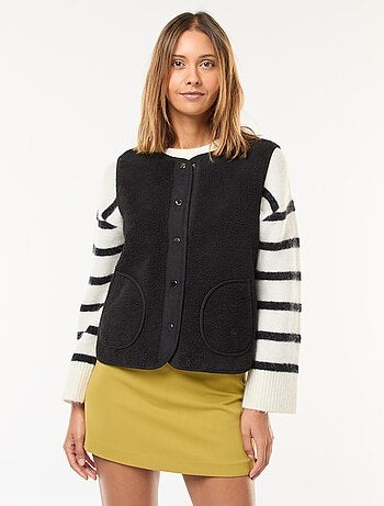 Veste sans manches effet mouton