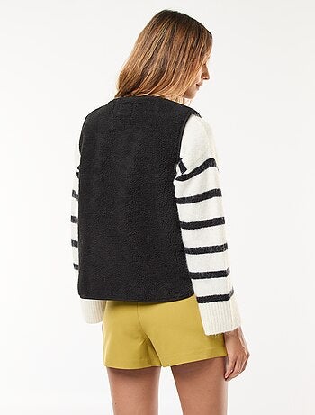Veste sans manches effet mouton