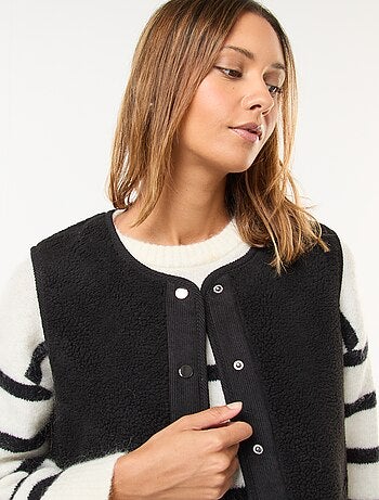 Veste sans manches effet mouton