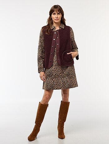Veste sans manches effet mouton