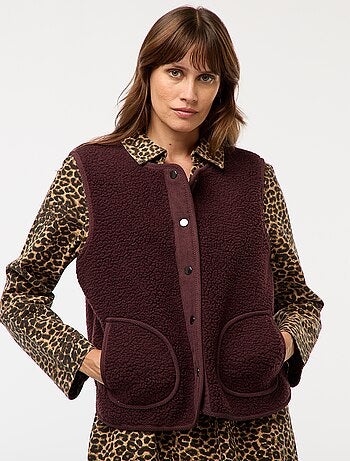 Veste sans manches effet mouton