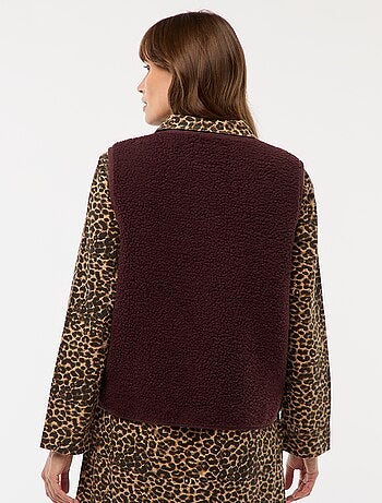 Veste sans manches effet mouton