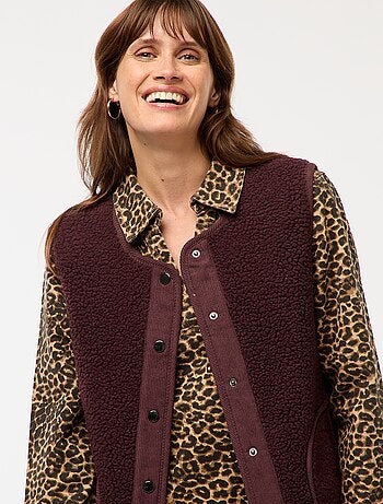 Veste sans manches effet mouton