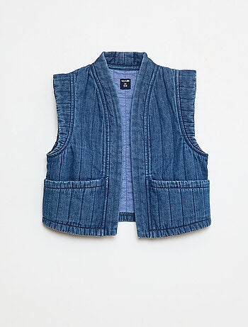 Veste sans manches en jean