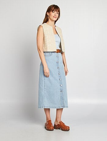 Veste sans manches en lin mélangé