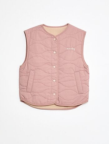 Veste sans manches matelassée réversible