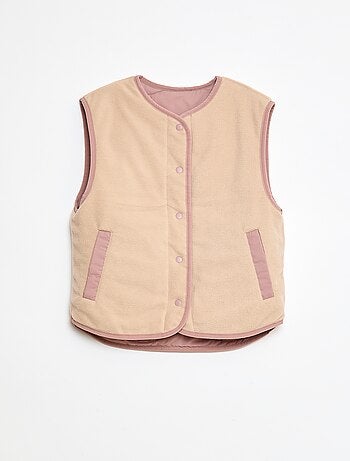 Veste sans manches matelassée réversible