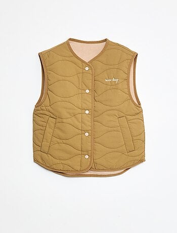 Veste sans manches matelassée réversible