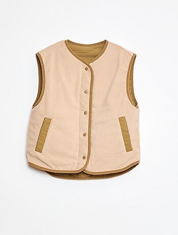 Veste sans manches matelassée réversible