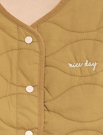 Veste sans manches matelassée réversible