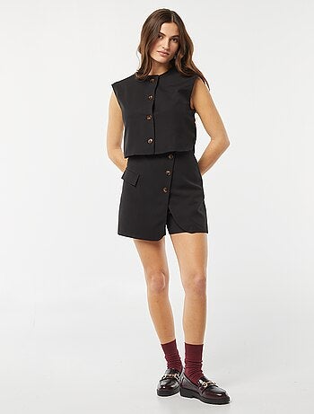 Veste sans manches unie