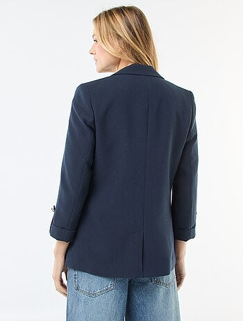 Veste tailleur avec manches 3/4 pans libres