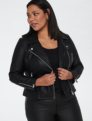 Veste zippée en simili