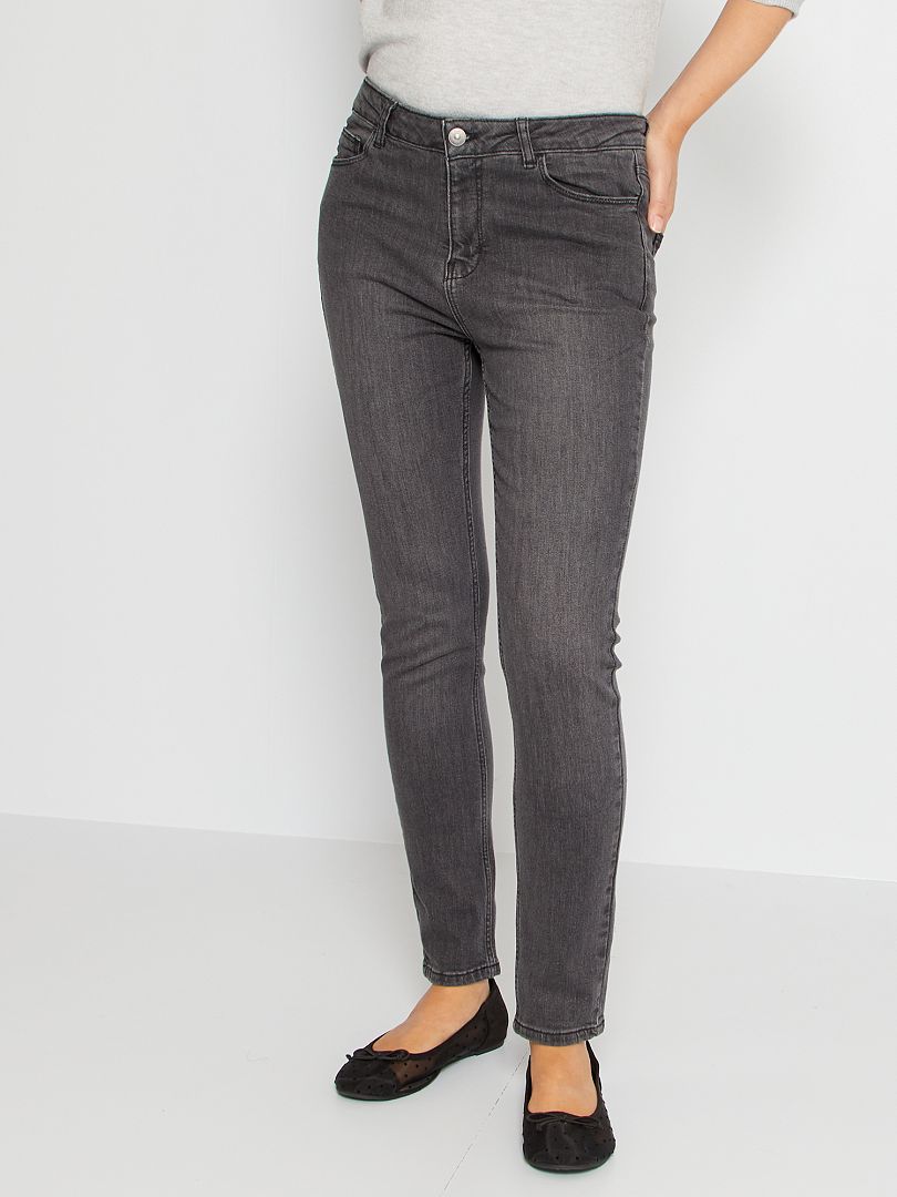 , slim-fit jeans L34 GRIJS - Kiabi