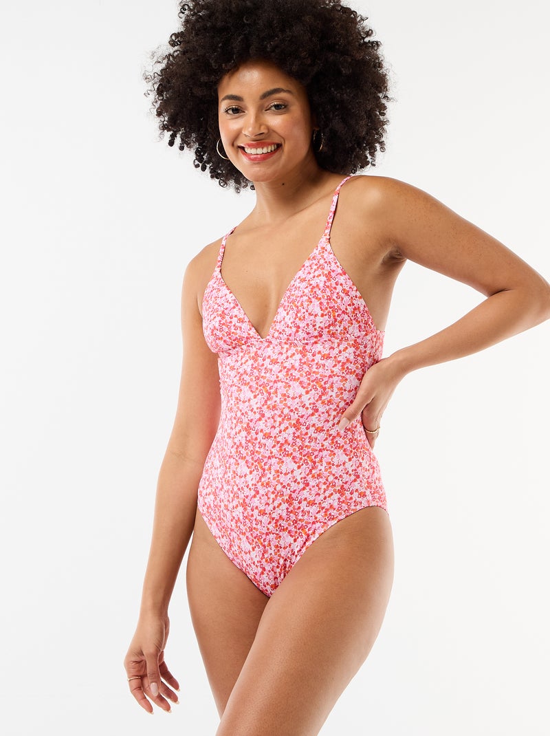 1-delig badpak met bloemenprint Rose - Kiabi