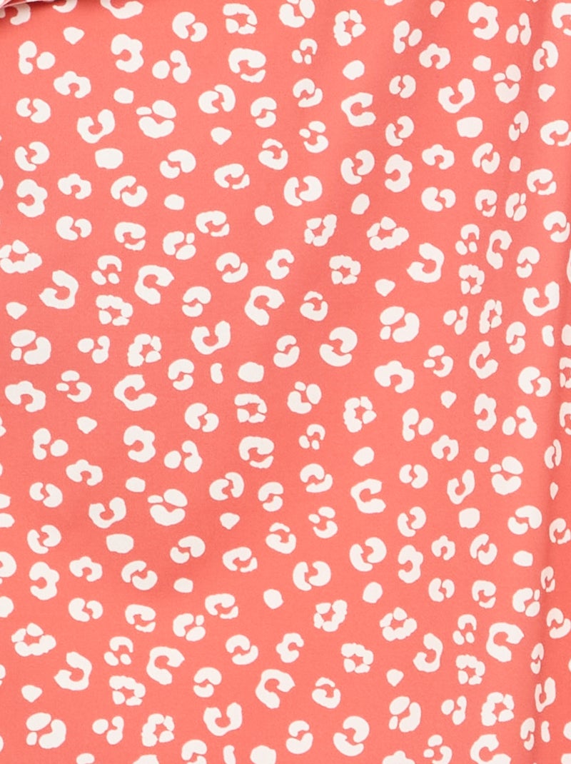 1-delig badpak met ruches Rose - Kiabi