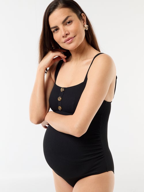 1-delig zwangerschapsbadpak van ribstof - Kiabi