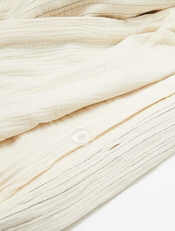 1-persoons dekbedovertrekset (140 x 200cm) van katoenen mousseline - Kiabi Home