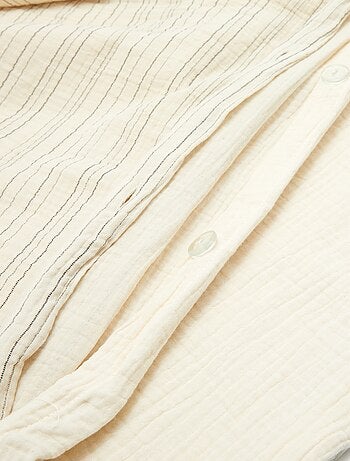 1-persoons dekbedovertrekset (140 x 200cm) van katoenen mousseline - Kiabi Home