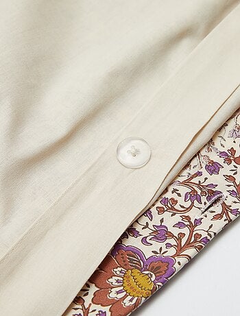 1-persoons dekbedovertrekset (140 x 200cm) van katoen 57 draden - Kiabi Home