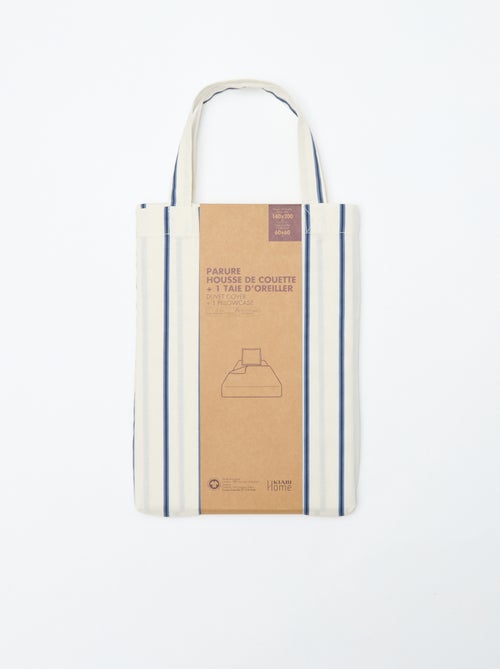 1-persoons dekbedovertrekset (140 x 200cm) van katoen 57 draden - Kiabi Home - Kiabi