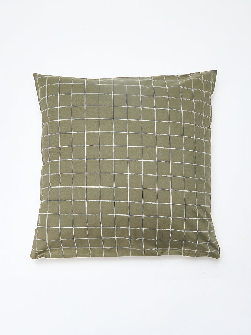 1-persoons dekbedovertrekset (140 x 200cm) van katoen 57 draden - Kiabi Home Kaki - Kiabi