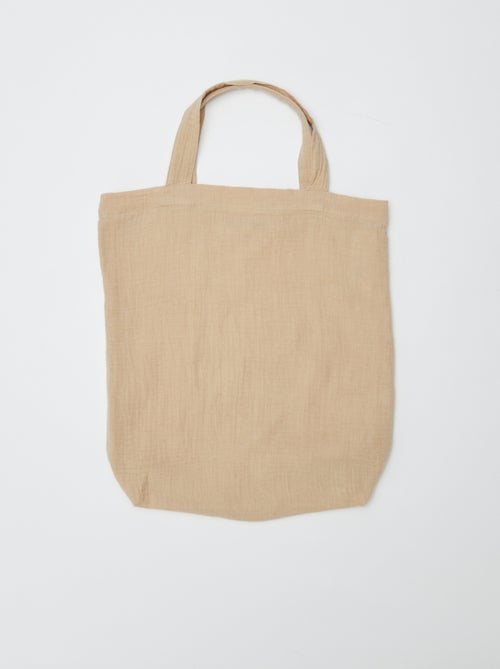 1-persoons dekbedovertrekset (140 x 200cm) van katoenen mousseline - Kiabi Home - Kiabi