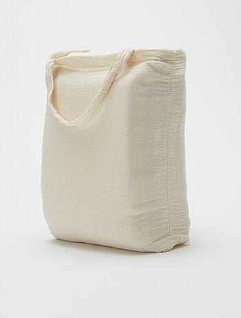 1-persoons dekbedovertrekset (140 x 200cm) van katoenen mousseline - Kiabi Home