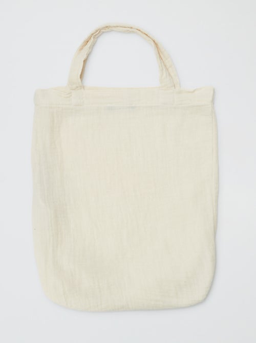 1-persoons dekbedovertrekset (140 x 200cm) van katoenen mousseline - Kiabi Home - Kiabi