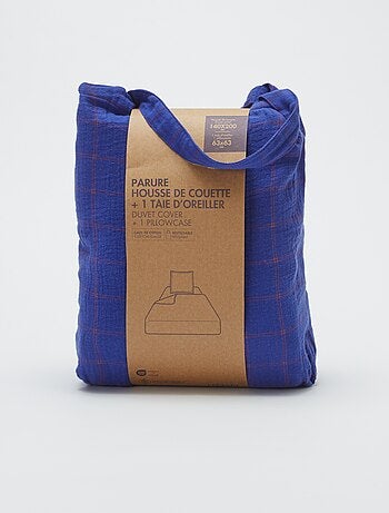 1-persoons dekbedovertrekset (140 x 200cm) van katoenen mousseline - Kiabi Home