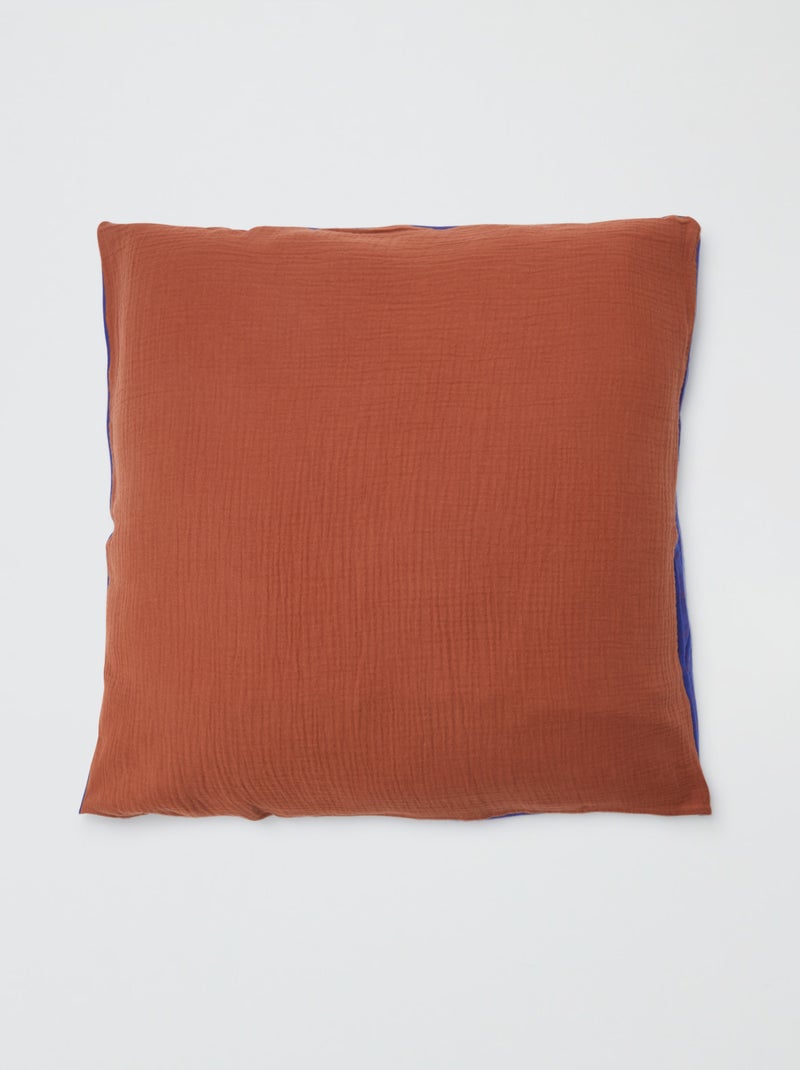 1-persoons dekbedovertrekset (140 x 200cm) van katoenen mousseline - Kiabi Home Blauw - Kiabi
