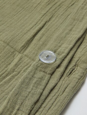 1-persoons dekbedovertrekset (140 x 200cm) van katoenen mousseline - Kiabi Home