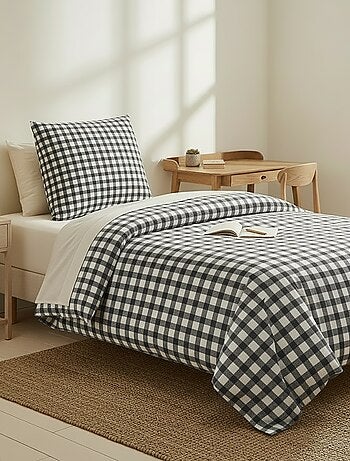 1-persoons dekbedovertrekset (140 x 200cm) van katoenen mousseline - Kiabi Home