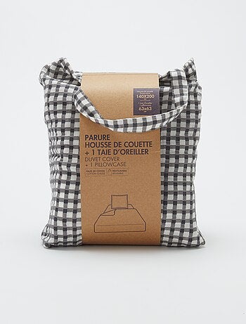 1-persoons dekbedovertrekset (140 x 200cm) van katoenen mousseline - Kiabi Home