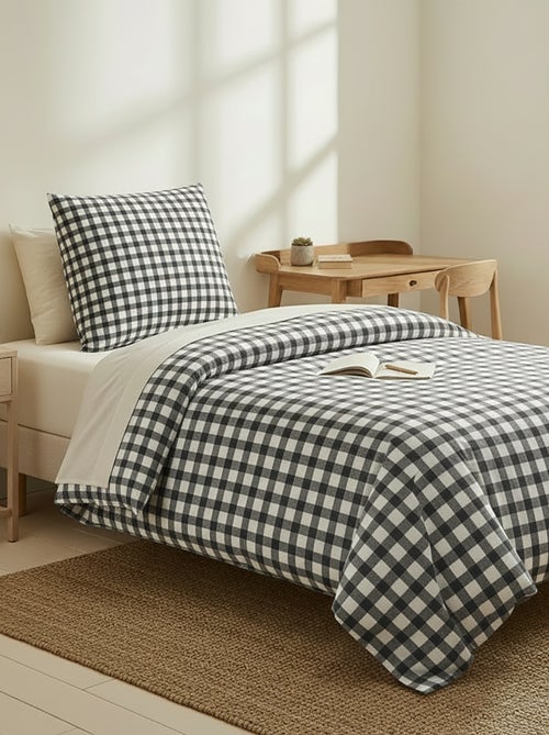 1-persoons dekbedovertrekset (140 x 200cm) van katoenen mousseline - Kiabi Home - Kiabi