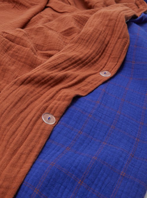 1-persoons dekbedovertrekset (140 x 200cm) van katoengaas - Kiabi Home - Kiabi